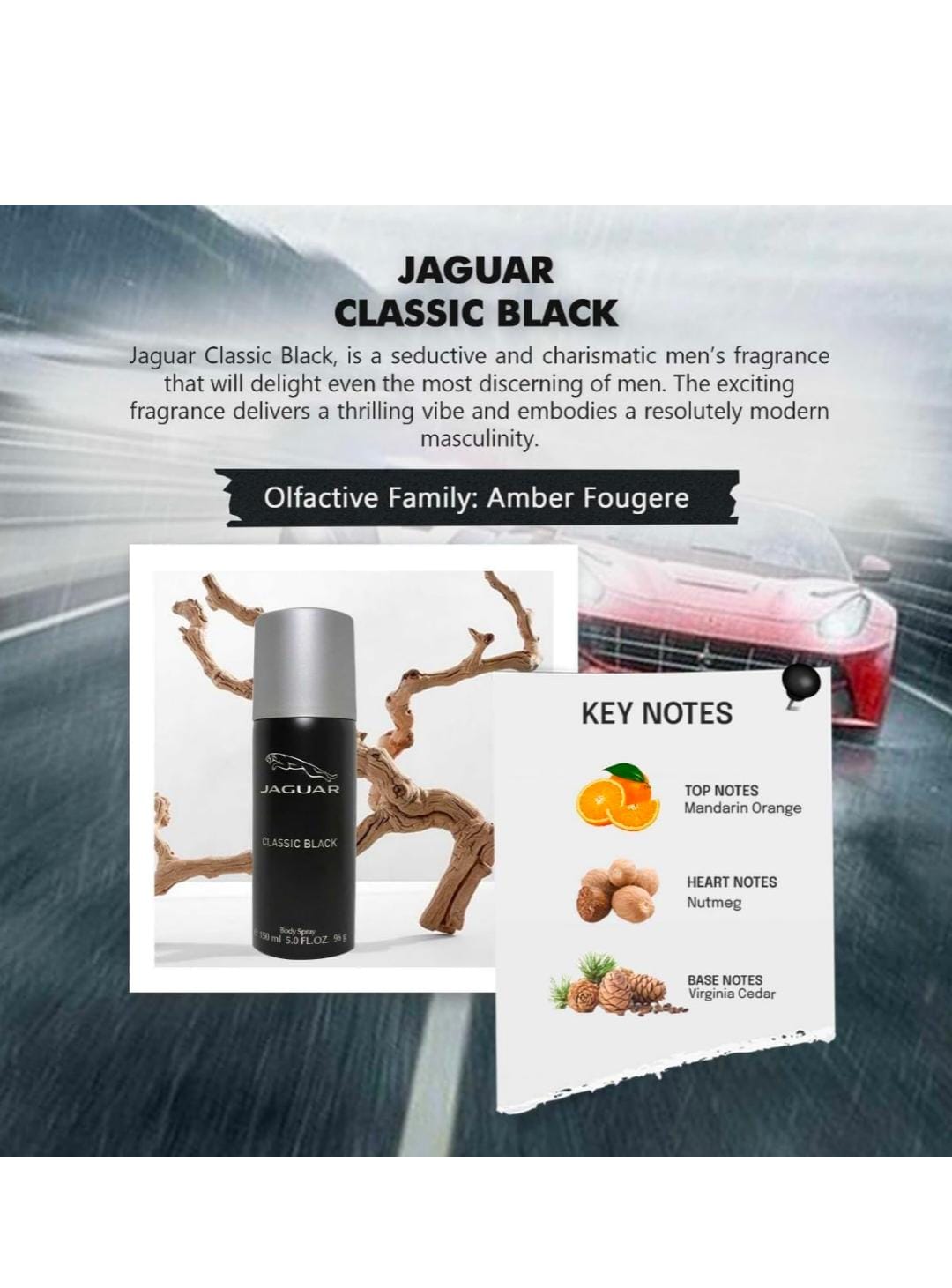 JAGUAR CLASSIC BLACK DEODRANT SPRAY
